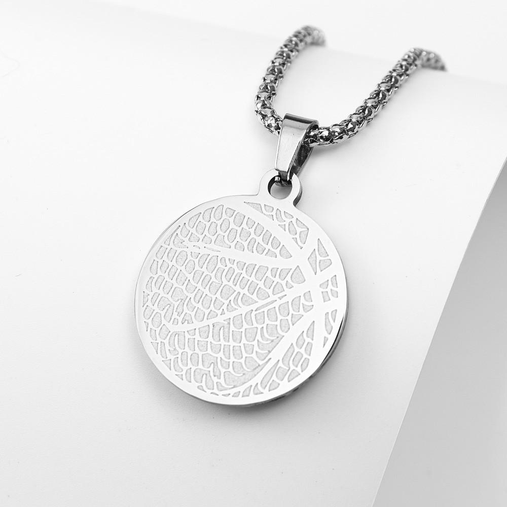 Fashion New Basketball Pendant, Simple Basketball Sports Necklace, European and American Trend Necklace