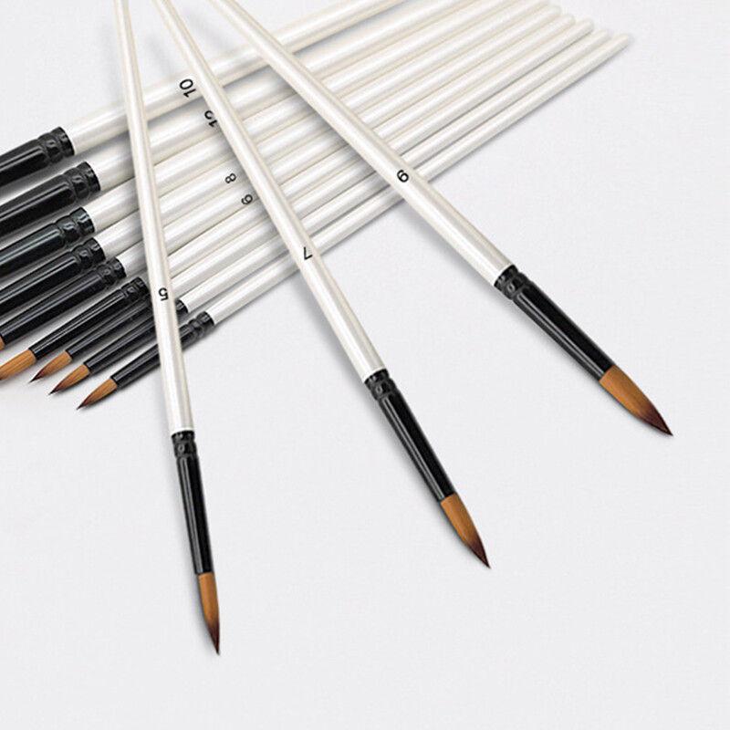 12pcs Artist Paint Brush Set Assorted Professional Brush Acrylic Oil Watercolor Brushes GZW