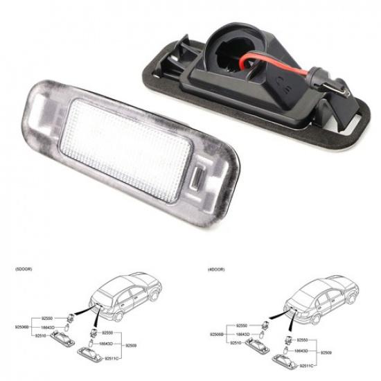 OE-Fit Xenon White 3W Full LED License Plate Light Kit For 2006-11 Kia Rio Rio5