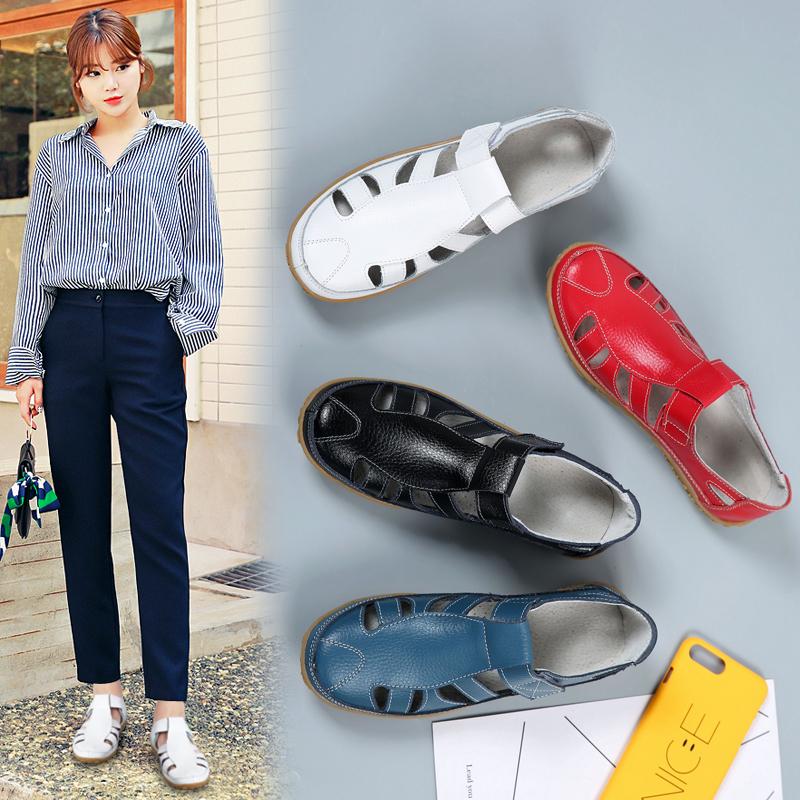 Mary Sandals Essentials Womens Summer Jane Beach Breathable Flat Shoes Closed Toe Casual Soft Walking Sandals For Girl Plus Size