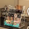 Stepped Acrylic Cosmetics Storage Boxes Organizer Makeup Layers Large Dressing Table Clear Lipstick Eyeshadow Tray Storage Rack