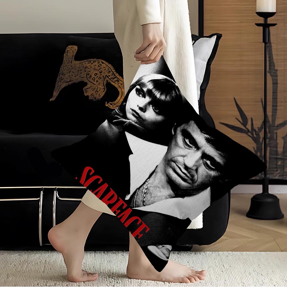 S-Scarface Movie Pillowcase Toon Gift Cushion Cover Bedroom Home Sofa Chair Seat Decor Pillow Case