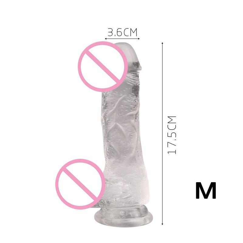 3 Sizes Realistic Transparent Crystal Big Dildo Masturbator for Female Women
