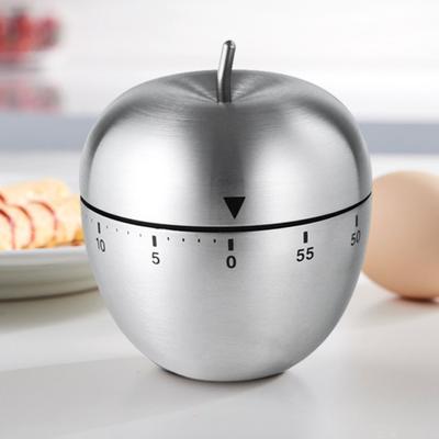 Mechanischer Küchentimer, 60 Minuten Countdown-Alarm, laute 70-dB-Glocke, Edelstahl, keine Batterien, einfach zu verwendender Timer zum Kochen, Lernen, Hausaufgaben, Yoga