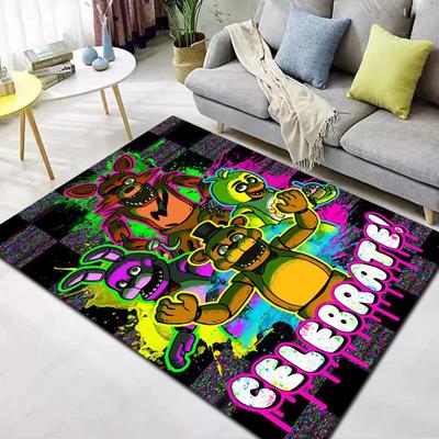 F-Five-Nights at-Freddy'ss Spiel Teppich Nicht-Rutschfest Weicher Boden Teppich Schlafzimmer Wohnzimmer Geschenk Innen Haus Bettwäsche Dekor