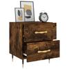 Nightstands 2 Pcs Smoked Oak Finish 40 X 35 X 47.5 Cm Engineered Wood