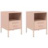Nightstands 2 pcs Pink 36 x 39 x 50.5 cm Steel