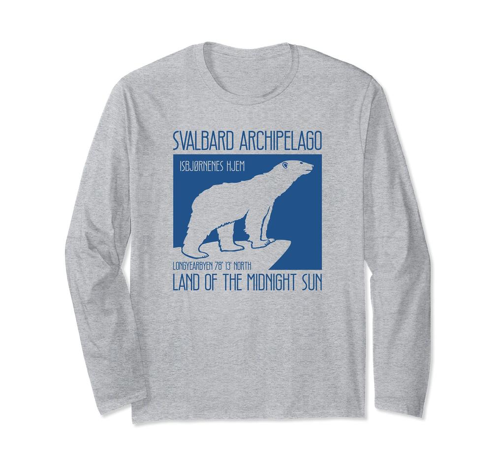 Svalbard Polar Bear | Longyearbyen, Norway Arctic Lights Long Sleeve T-Shirt
