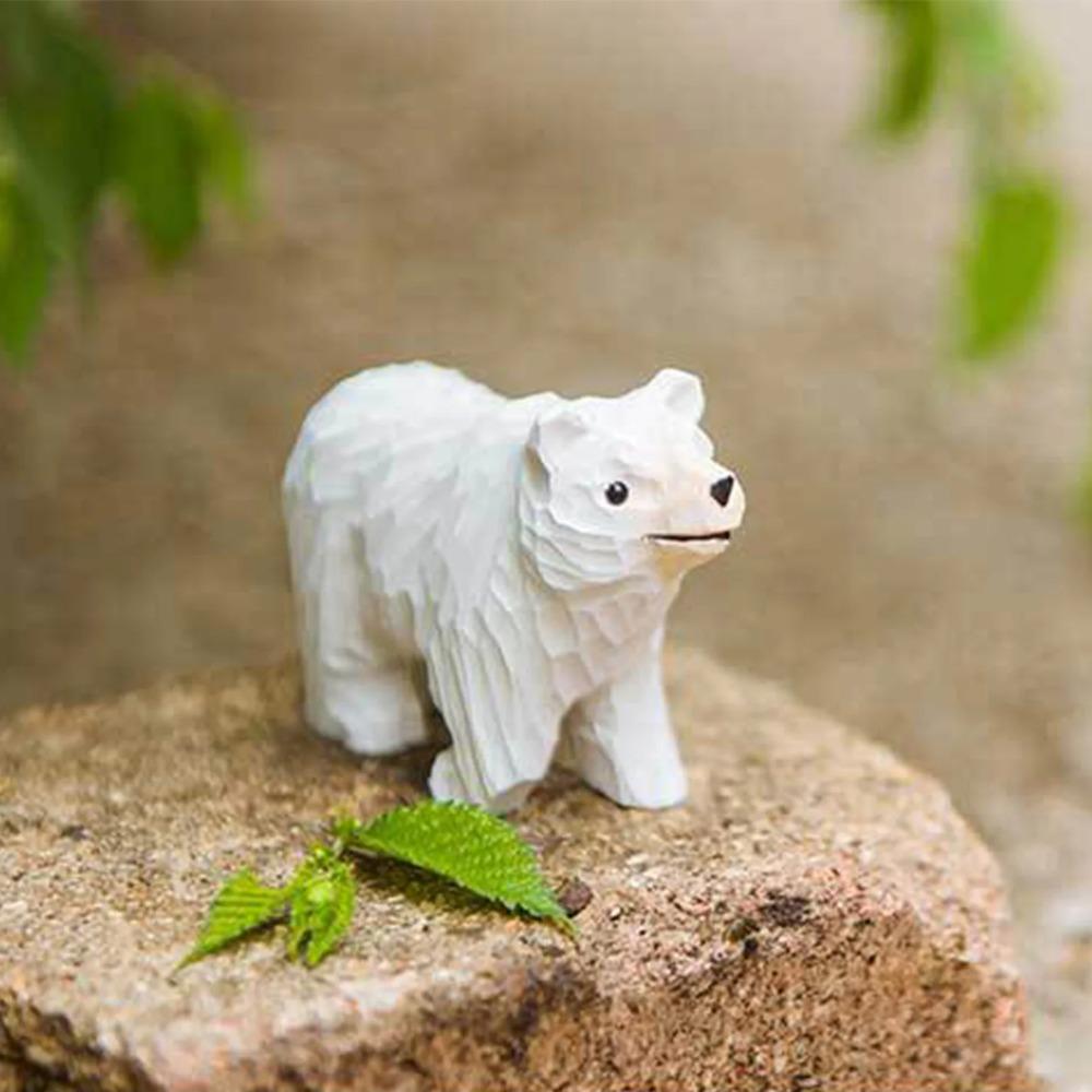 Hand-Carved Wooden Animal Statue Animals Figures Portable Animal Crafts Home Decoration for Table Bookshelf Fireplace Decor