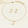 New European and American Popular Jewelry, Simple Design Pearl Neck Chain Earrings, Elegant Temperament Necklace Set