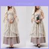 Elegant Lace Long Dress For Halloween Cosplay New Bride Costume For Women