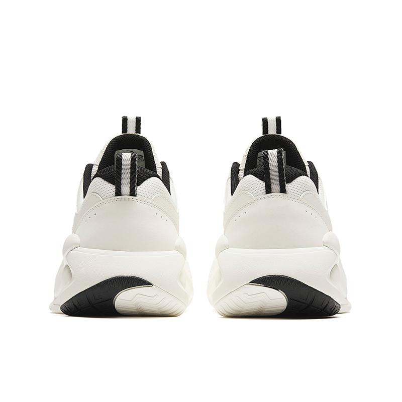 Anta Versatile Comfortable Simple Shock Absorbing Non-Slip Wear-Resistant Low-Top Casual Shoes Men Shoes White Black 912418894-3