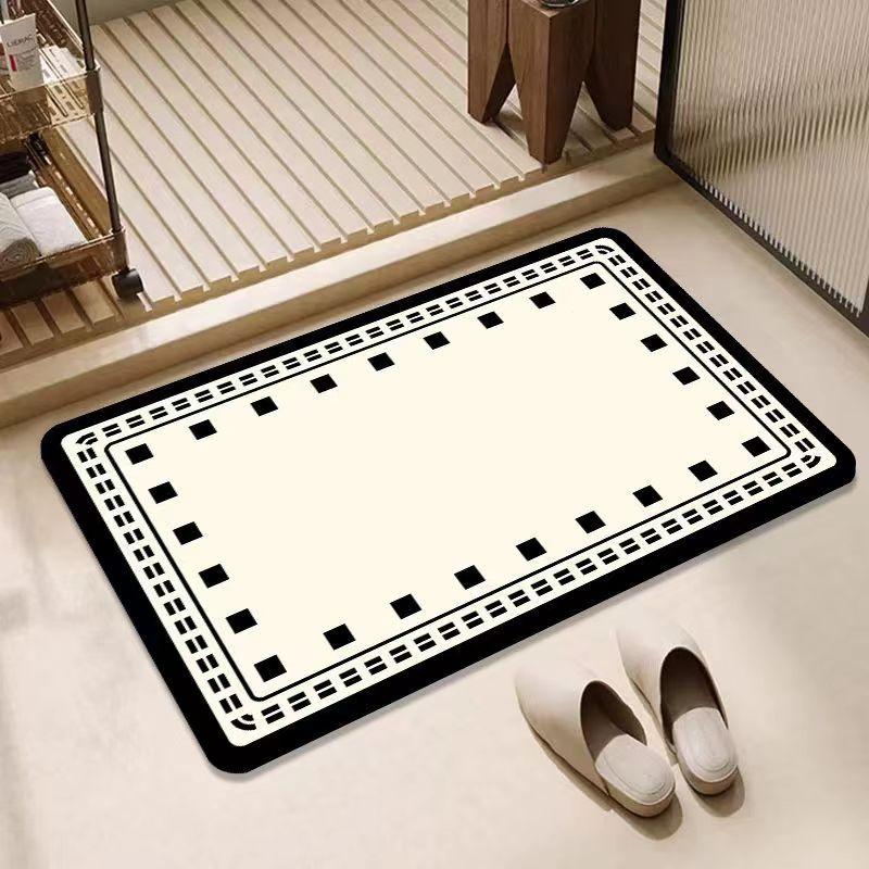 Diatom Mud Absorbent Quick Drying Foot Mat Anti Slip Door Mat Bathroom Carpet