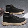 Men's Boots Fashion High Top Casual Sneaker High Quality Leather Ankle Boots for Men Lace Up Platform Work Boot Botas Masculinas