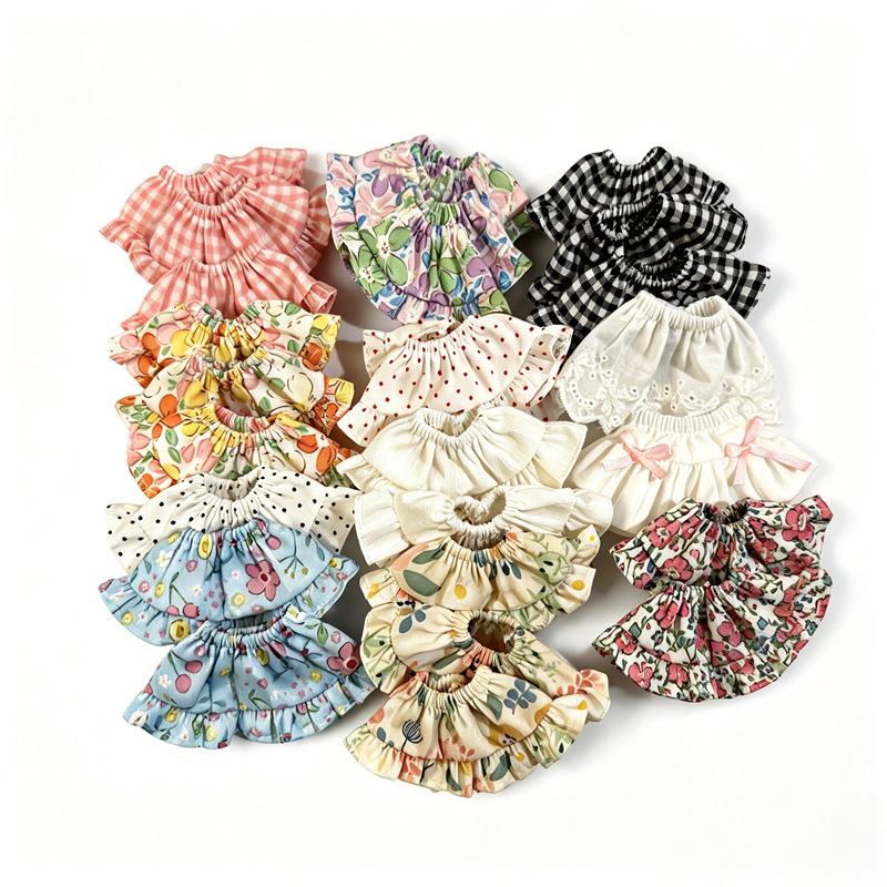 Cute Cotton Doll Dress - Multiple Styles for Straight-Haired Dolls