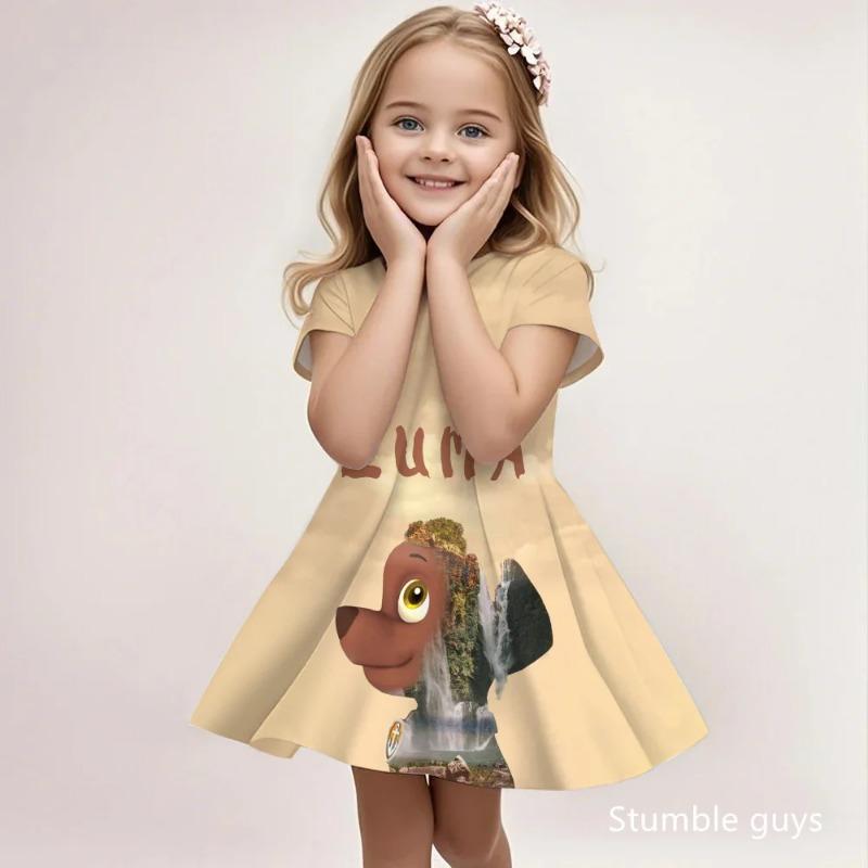 Girls Paw Patrol Casual Dress Summer Cute Cartoon Print Fashion Beach Sundress Soft