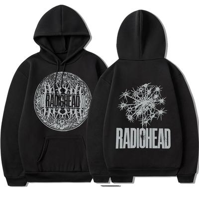 Bluza z kapturem w stylu vintage zespół rockowy Radiohead Hip Hop Album muzyczny bluza z nadrukiem Harajuku Streetwear uniseks Oversize bluzy z długim rękawem
