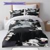 Set Biancheria da Letto Jujutsu Kaisen Copripiumino Coperta in Poliestere Federa Singolo Matrimoniale Queen Cerniera Morbida -QJY