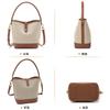 FOXLOVER Damen Beuteltasche, Handtasche, Umhängetasche, Crossbody-Tasche, Niedlich, Leicht, Klein, Stoff (Braun)