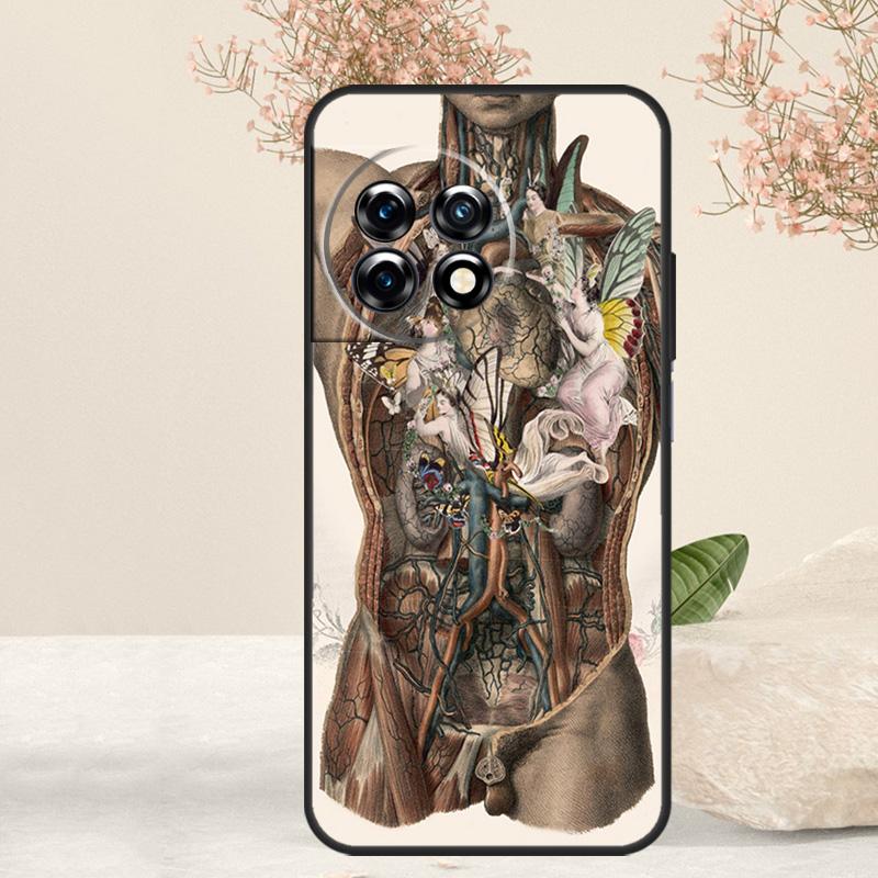 Medical Human Anatomy Case For OnePlus 12 11 9 10 Pro 10R 8T 10T 12R OnePlus Nord CE 3 2 Lite N30 N20 N10 Cover