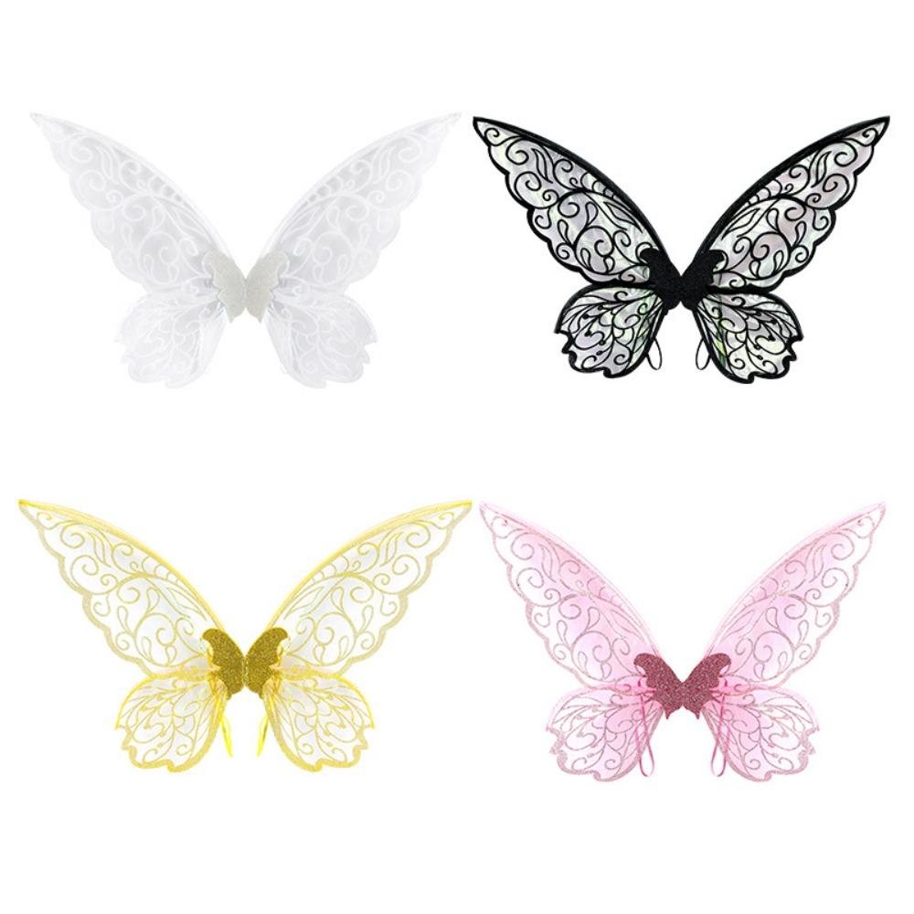 Adult Children's Party Light Gold Butterfly Wings Props Children's Day Performance Elf Wings