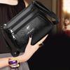 Pu Leather Middle Aged Womens Shoulder Bag With Zipper Pocket For Daily Use