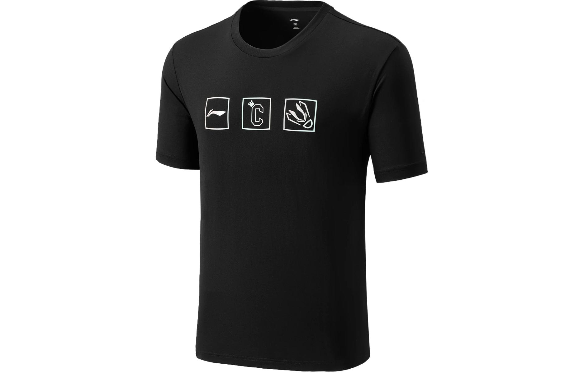 Li Ning Badminton Collection T Shirt Unisex Black AHSTB23-1 M