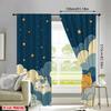 Blackout Jit Cute Cats Printed Curtains Polyester Kids Room Window Decor Home Curtain Set Of 2 Made With Rod Pocket Washable Children's Ready