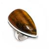 Pietra Preziosa Occhio di Tigre Fatto a Mano Argento Sterling 925 Regalo Gioiello Anello Misura 10 I5m67