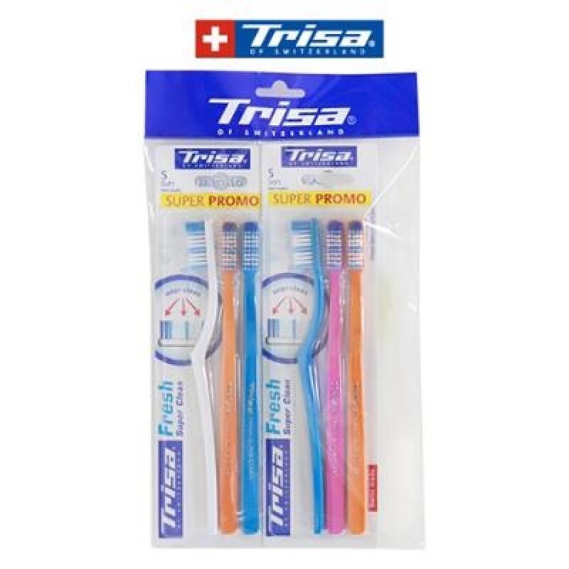 TRISA Refreshing Toothbrush 6-pack Refreshing Toothbrush Design Pretty Toothbrush Fresh Super Clean Toothbrush 3652 soft hair
