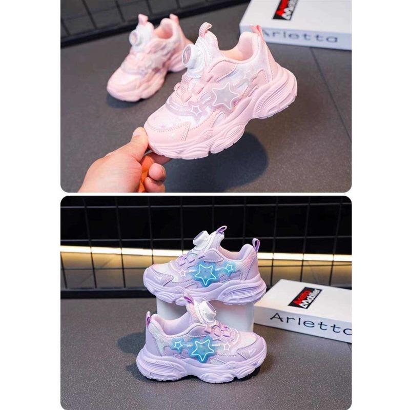 Girls Purple Pink Princess Sneakers Spring Non Slip Breathable Shoes
