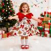 Red & Green Sequin Christmas Dress: Santa Claus Snowflake Costume, Girls' Mesh Princess Dress