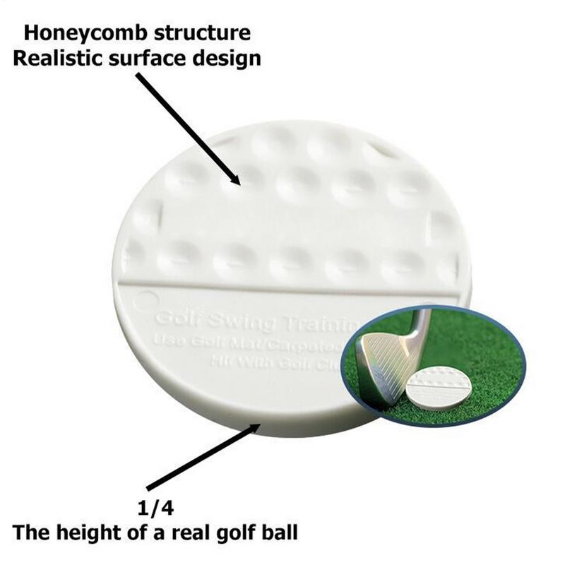 Golf Swing Long Distance Hitting Trainer Golf Swing Ball Flat Shaped Set Of 5 For Outdoor Practice Backyard Game Course Putting