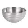 304 Stainless Steel Gold-Threaded Double-Layer Insulated Bowl for Kindergarten Soup and Rice, Korean Style