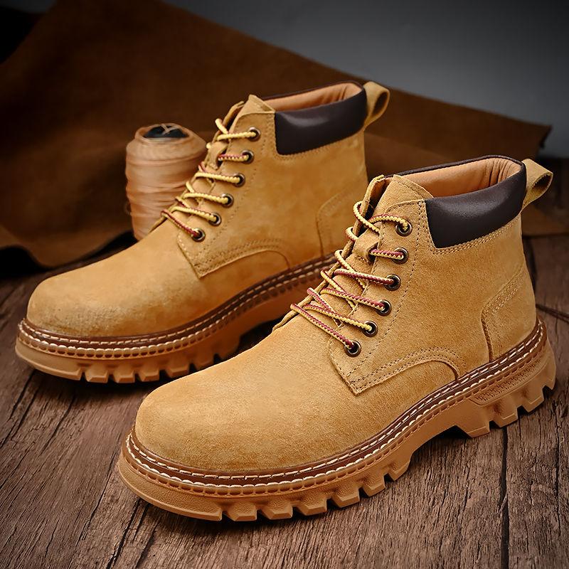 Kožené rebarborové boty Pánské Tooling Martin Boots Single Boots