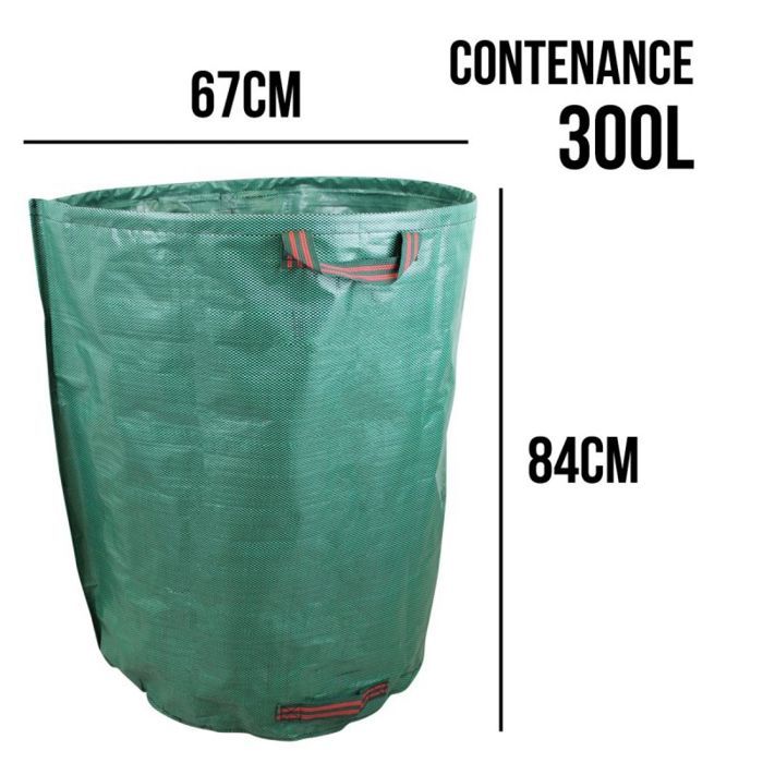 Set of 3 300L PP 150g/m² Self-standing Waste Bags - Linxor