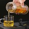 Quange Double-Wall Borosilicate Glass Tea Infuser Bottle