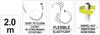 SHOWER HOSE 2.0M PVC EXTRA SILVER 75655 WAVE