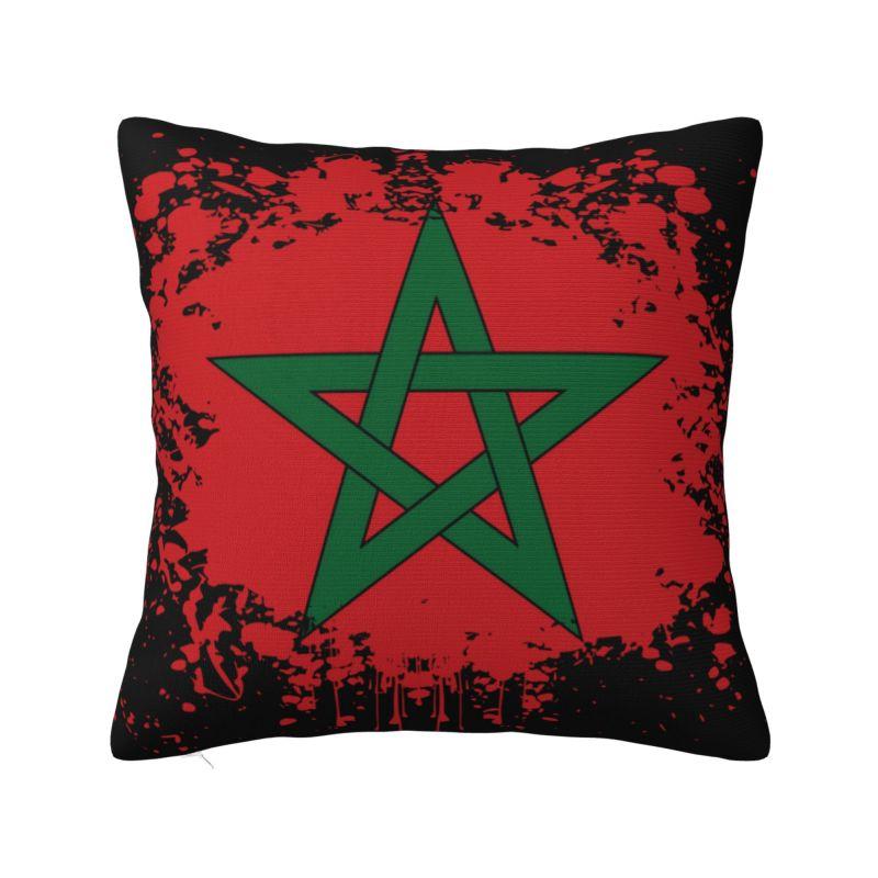 Custom Moroccan Atlas Lions Morocco Flag Pillow Home Decorative Nordic Cushions for Sofa Square Pillowcase