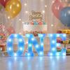 LED Letter Lamp with Remote Control, Dimmable Marquee Alphabet Light for Wedding Birthday Party, Indoor Outdoor Letter