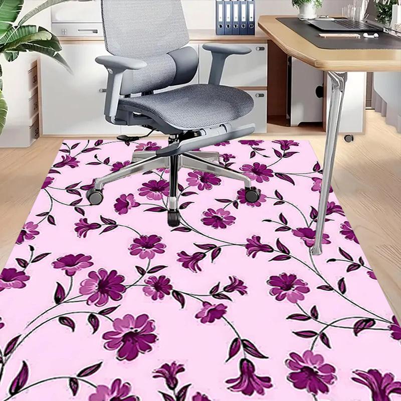 1PC Floral Pattern Non-Slip Floor carpet, suitable for Office, bedroomand playrooms. It can also be used as a sofa footrest cover-T79