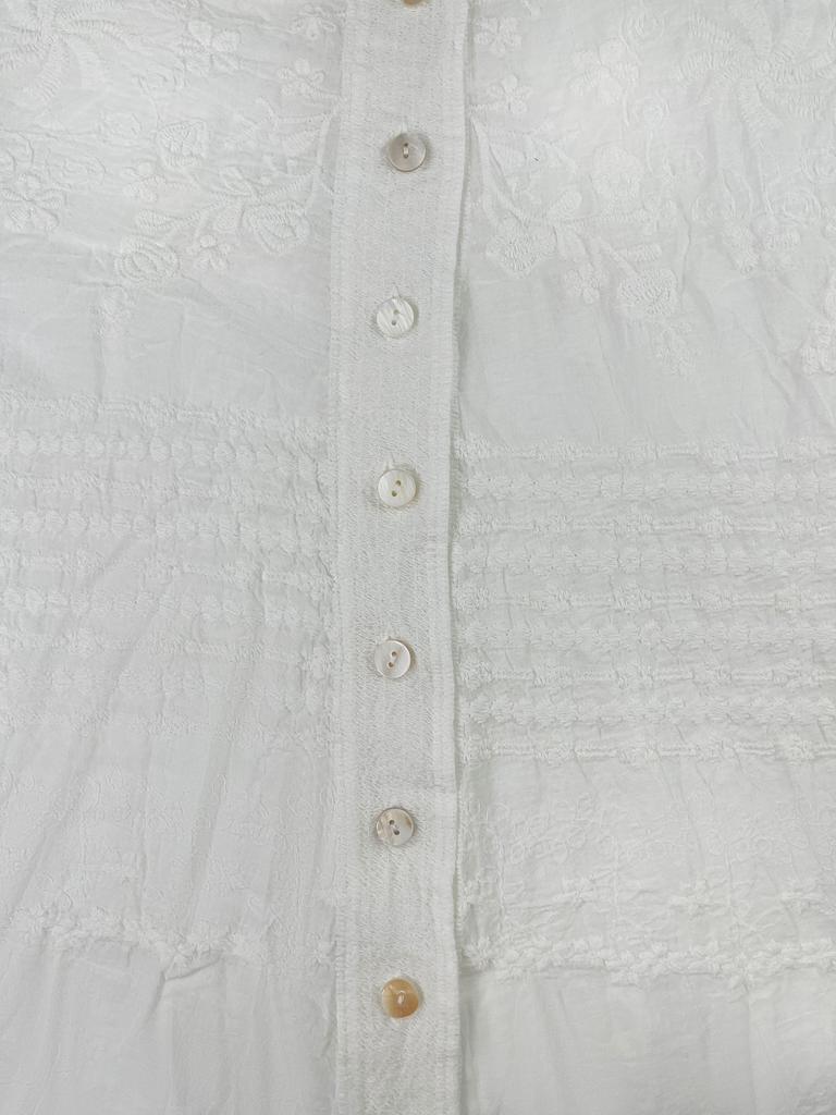 Floral Pattern Button Front Blouse, Casual Long Sleeve Blouse For Spring & Fall, Women's Clothing