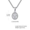 Edelstahl Kreuz Halskette für Männer Frauen, Trendige Ovale Anhänger Halskette, Religiöser Glaube Gebet Schmuck Unisex