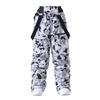Men Women Snowboarding Pants Suspenders Ski Pants Windproof Waterproof Warm Couple Snow Trousers Waist Protection