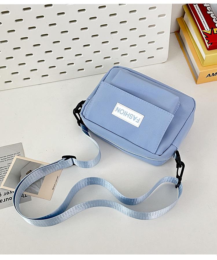 Nylon cloth messenger bag college student leisure sports small backpack single shoulder travel street Internet celebrity wide shoulder strap small