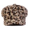 Beret School Old Vintage Autumn Spring Hat Newsboy Brand Latest Fresh Personality Print Leopard Plush Neutral Gender Women  Men For Hats Wild