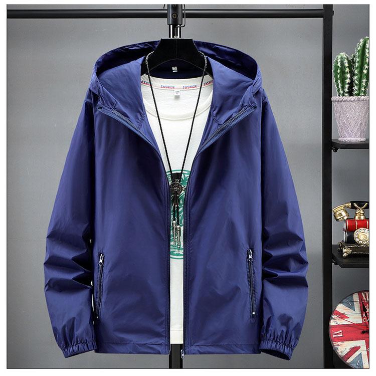 Ultra Thin Summer Sun-Protective Cycling Jacket Waterproof Hooded Jacket Qucik-Drying Hiking Climbing Camping Jacket Coat XS-7XL