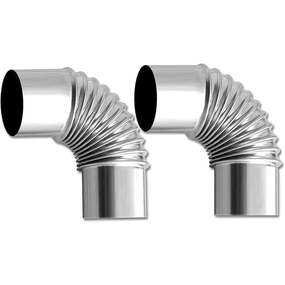 2.36 Elbow Stove Pipe Stainless Steel Chimney Flue for Outdoor Camping Wood Stove 90/45 Degree