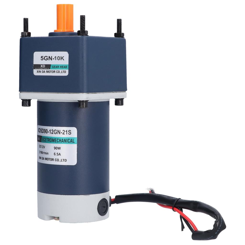 DC 12V Reduction Motor CW CCW Adjustable Micro Motors with Gear Box 10‑600RPM 90W AC110V 220V