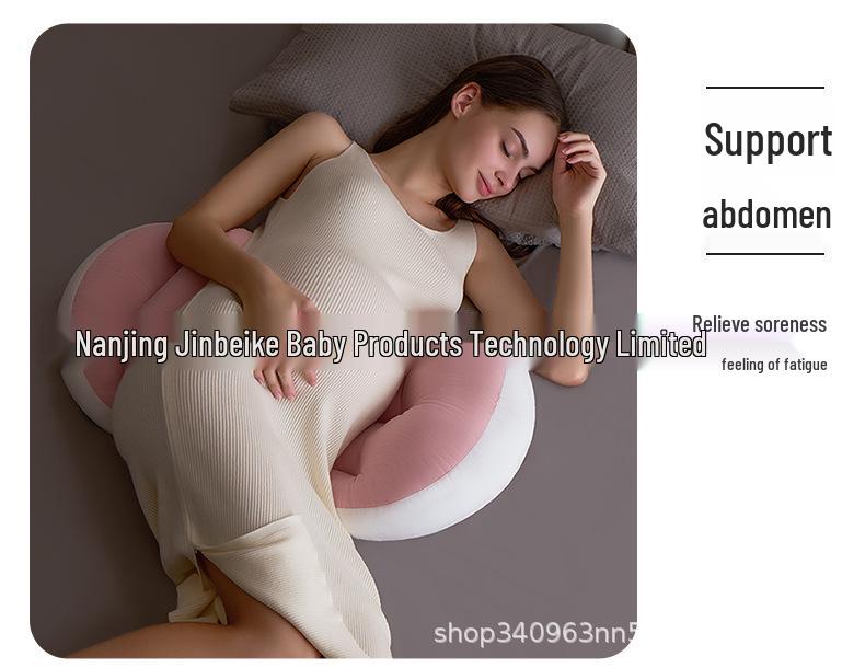 U-Shaped Pregnancy Pillow with Back and Abdominal Support - Breathable, Essential Comfort for Mother and Baby in Winter